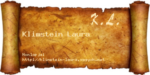 Klimstein Laura névjegykártya