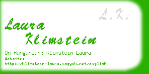 laura klimstein business card